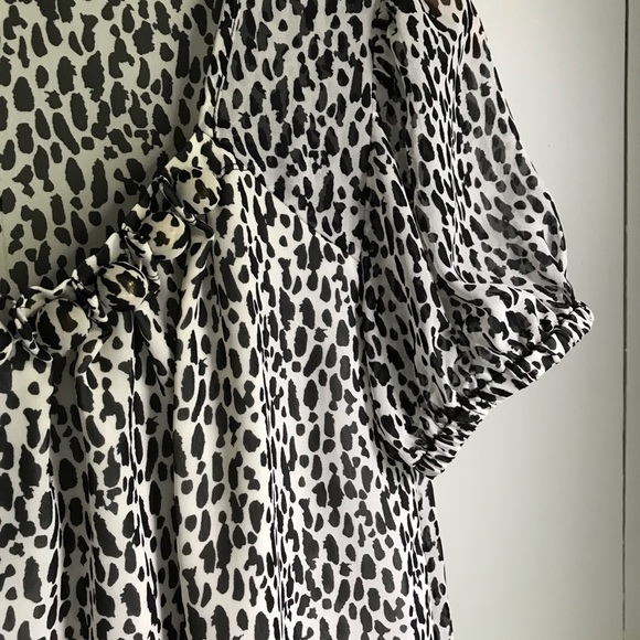 Michael Kors Beaded Black and White Blouse S - Picture 7 of 7